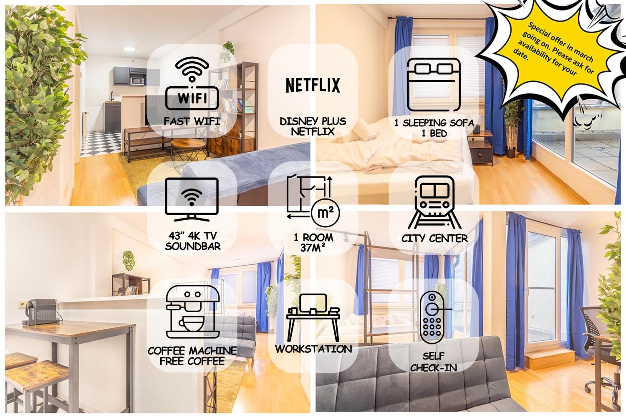 شقة Balkon, 4K Tv, Kaffee, Netflix Bad Dürrenberg المظهر الخارجي الصورة